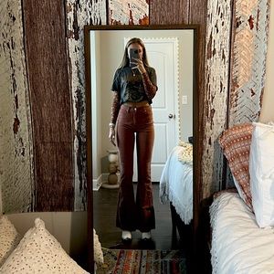 Altar’d State Rusty Pink Corduroy Super Flare